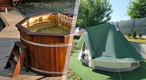 ROBINZONSKI KAMP Blue Tent u Stubičkoj Slatini - 1 ili 2 noćenja za 2 odraslih i 2 djece ili 3 ODRASLIH! Uz HOT TUB, 20 min od ZAGREBA čeka vas totalni RESET već od 39 €!