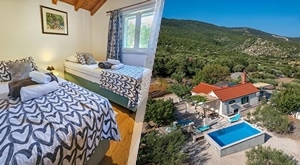 Autentičan doživljaj ljetovanja u mediteranskom stilu na otoku Braču uz 5 noćenja u kući za odmor Robinzon House Dubrova u Pražnicama za 5 osoba uz bazen, roštilj, te domaće delicije!