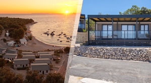 JESEN U PRIMOŠTENU! Kamp Adriatic: 2, 3 ili 5 noćenja za 4 odrasle osobe i 2 djece - u mobilnoj kućici s TERASOM i pogledom na kamp! Kućni ljubimci borave GRATIS + uključen parking i čišćenje!