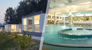 Terme Jezerčica: 2 noćenja u mobilnoj kućici Exclusive za 4 odrasle osobe i 2 djece! Neograničeni unutarnji i vanjski BAZENI, Aquasplash park, fitness, dječja animacija, Wi-Fi i besplatan parking!