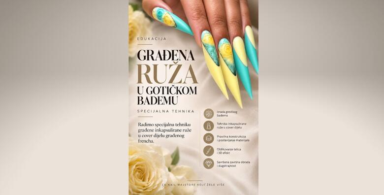 Edukacija "Građena ruža u gotičkom bademu" - specijalna edukacija za nail majstoreu Ustanovi Dominus